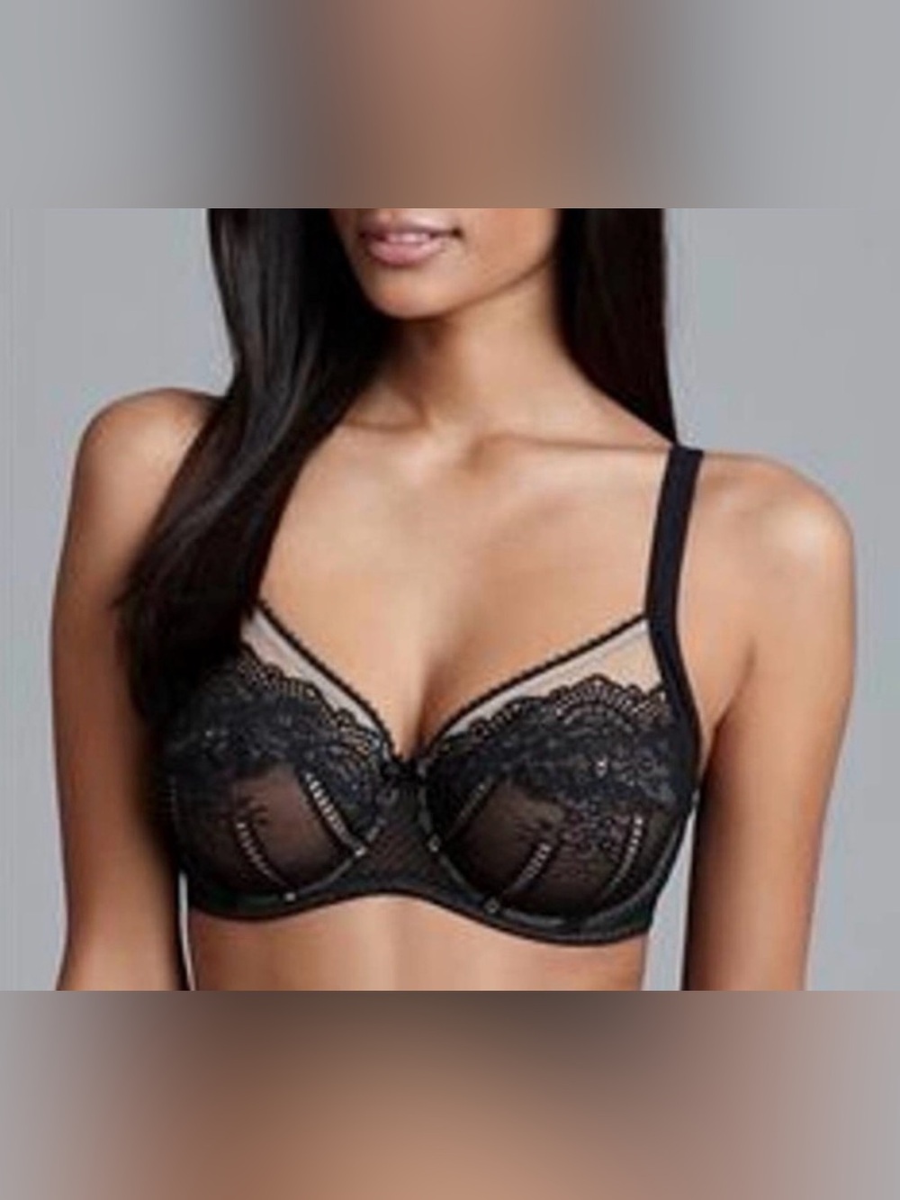 Wacoal Enchantment Black Sheer Lace Underwire Bra size 36D style 855216